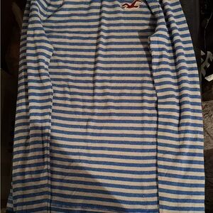 Hollister Blue Striped Long Sleeve Shirt